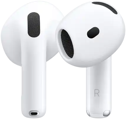 AirPods 5 hardware, showing front and back view showcasing design