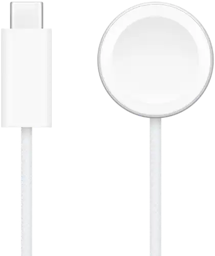 USB-C charger next to Apple Watch Magnetic Fast Charger