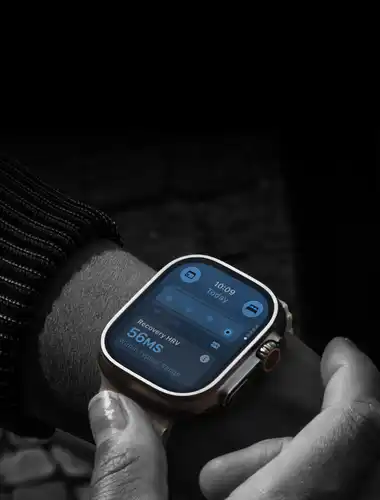 Person wearing Apple Watch Ultra 4 on wrist, Daytime Vitals slightly off