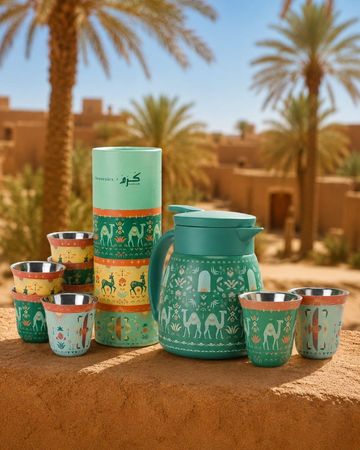 Karam Coffee Thermos Set 500ml with 8 Cups