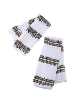 Bunai Tribal Pack-of-2 Organic Printed Burpy Bib HL-005-3 (White)