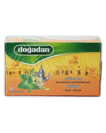 دوغادان شاي أخضر مغربي بالنعناع مع الهيل
