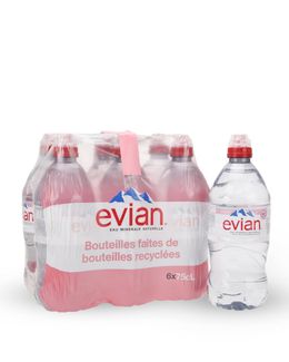 ايفيان مياه معدنية بغطاء رياضي - 750 مل - 6 عبوات