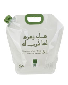 كرم عبوة بلاستيكية فارغة لحفظ ماء زمزم مع صنبور - 5 لتر