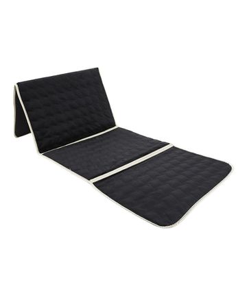 Manasek Backrest Prayer Mat - Black