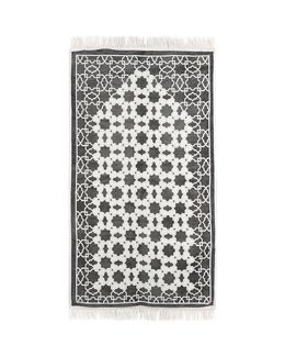 Manasek Double Chenille Gray Prayer Mat with Bag