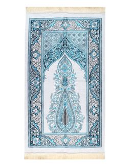 Manasek Fortune Square Bag Prayer Mat (Turquoise Blue)