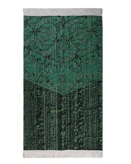 Manasek Serene Shanil Square Prayer Mat - 148_2_M2 (Green & Black)