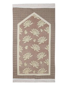 Manasek Lotus Shanil Square Prayer Mat - 148_7_M4 (Mink)