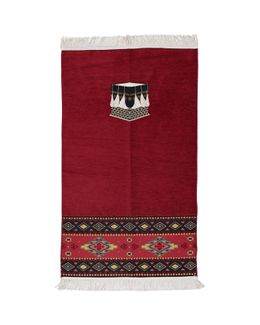 Manasek Holy Makkah Prayer Mat (Burgundy)