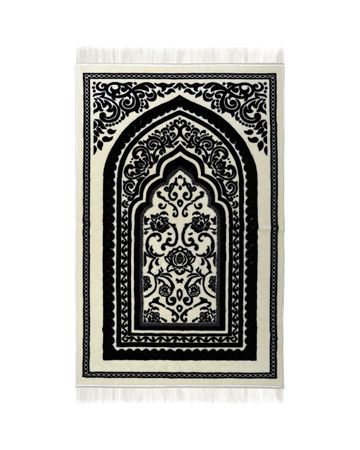 Manasek Prayermat - White & Dark blue