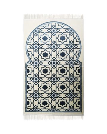 Manasek Prayermat - White & Light blue