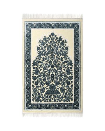 Manasek Prayermat - White & Light blue