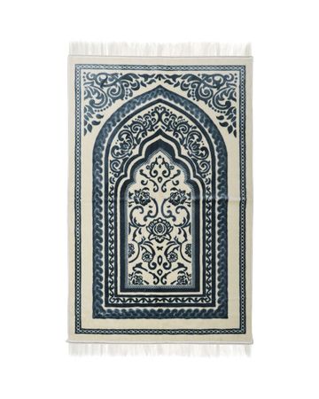 Manasek Prayermat - White & Light blue