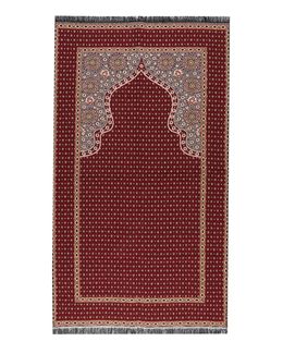 Manasek Responsiblity Square Bag Prayer Mat 2010A (Red)