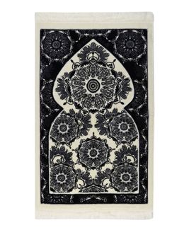 Manasek Grounded Acrylic 008 Prayer Mat with Bag (Navy Blue)
