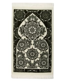 Manasek Grounded Acrylic 008 Prayer Mat with Bag (Nut Green)