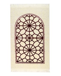 Manasek Mosaic Prayer Mat with Bag (Maroon)