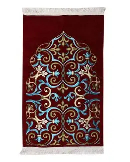 Manasek Shanil Square Prayer Mat (Red)