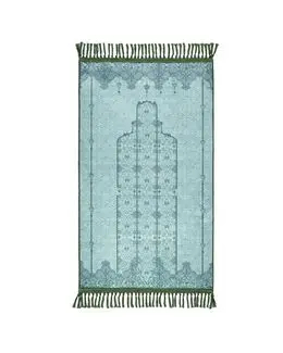 Manasek Yusr L' AlMudakir Polyester Light Blue Prayer Mat