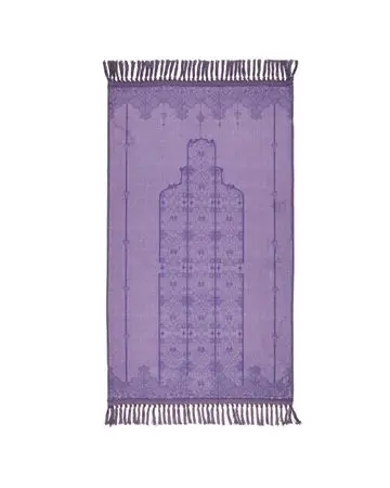 Manasek Yusr L' AlMudakir Polyester Purple Prayer Mat