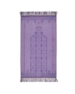 Manasek Yusr L' AlMudakir Polyester Purple Prayer Mat