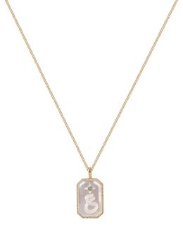 Min Maadan Alensan (Ain) letter necklace Made of 925 silver plated with 18k gold