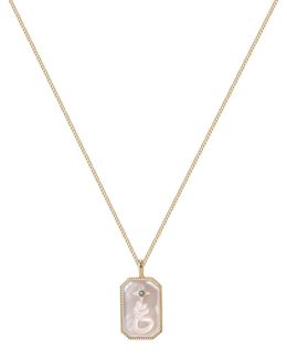 Min Maadan Alensan (Ghain) letter necklace Made of 925 silver plated with 18k gold