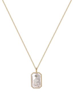Min Maadan Alensan (Khaa) letter necklace Made of 925 silver plated with 18k gold