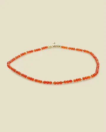 Min Maadan Alensan Agate Necklace with Gold Stopper Al2403-1