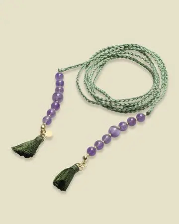 Min Maadan Alensan Amethyst Necklace Al2402-3