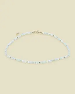 Min Maadan Alensan Aquamarine Necklace with Gold Stopper Al2403-5