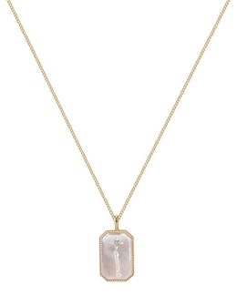 Min Maadan Alensan (Alif Ee) letter necklace Made of 925 silver, plated with 18k gold