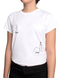 Min Maadan Alensan Lost And Found White Printed Round Neck T-shirt for Women - XS