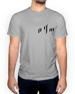 Min Maadan Alensan Peace Gray Text Printed Round Neck T-shirt for Men - S