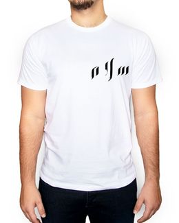 Min Maadan Alensan Peace White Text Printed Round Neck T-shirt for Men - S