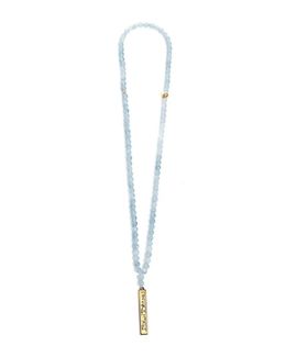 Min Maadan Alensan Precious Stones Aynama Subha Beads with Stainless Steel 18k Gold-Toned Pendant