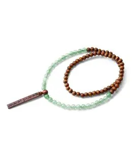Min Maadan Alensan Precious Stones & Wooden Remembrance Subha Beads
