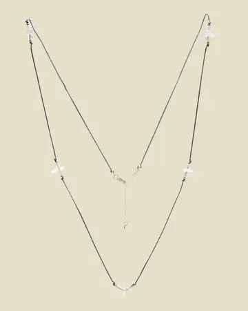 Min Maadan Alensan Rose Quartz & White Agate Long Necklace Al2401-6