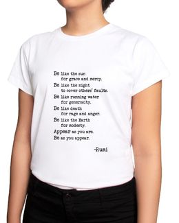 Min Maadan Alensan Rumi Women White Text Printed Round Neck T-shirt - L