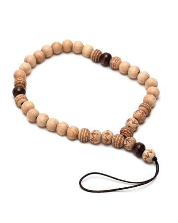 Min Maadan Alensan Kingdom of Benevolence Beech Woods Subha + Phone Holder - 33 Beads