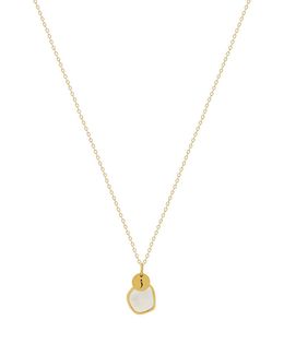 Min Maadan Alensan Trait Letter 18K Gold-Plated Stainless Steel Necklace