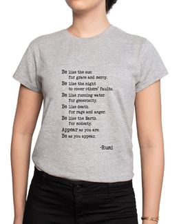 Min Maadan Alensan Women Gray Printed Round Neck T-shirt - XL