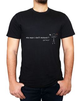 Min Maadan Alensan Workout Black Round Neck T-shirt for Men - L
