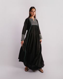 Mishkat Core Loyalty Jalabiya (Black / Teal) - 2XL