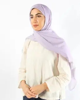 Mishkat Cotton Scarf (Lavender) 100 x 200 cm