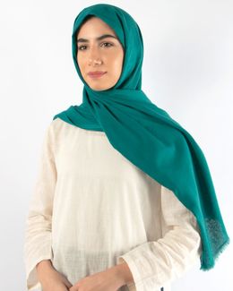 Mishkat Cotton Scarf (Teal) 100 x 200 cm