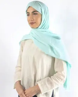 Mishkat Cotton Scarf (Turquoise) 100 x 200 cm