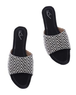 Mishkat Zebra Babouche Slippers for Women (Black & White) - 36/37 EU