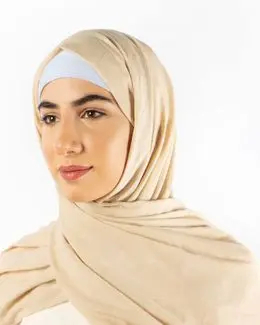 Mishkat Hijab Cap With Button - Blue